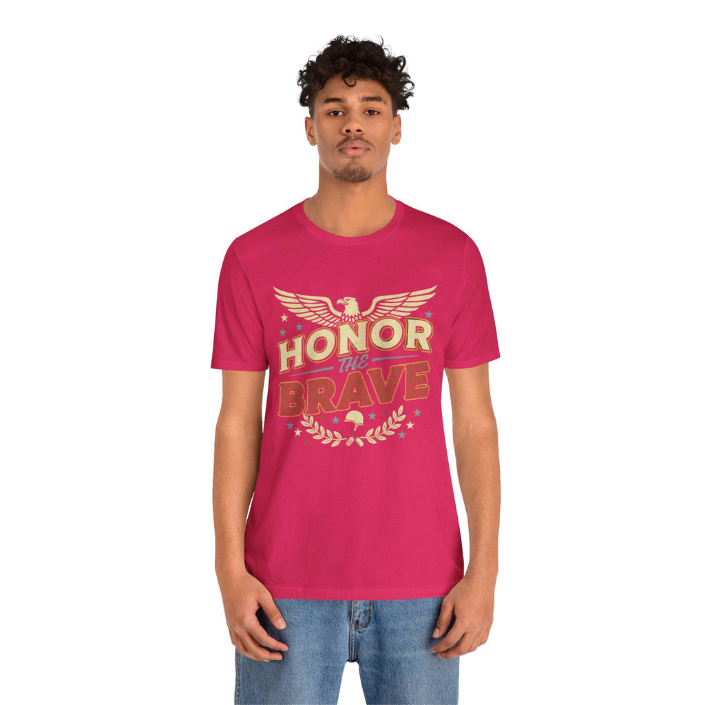 Honor the Brave T-Shirt | Patriotic Eagle Military Tribute Tee