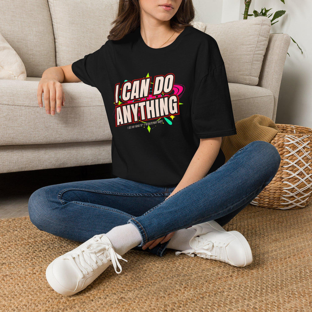 I Can Do Anything Motivational T-Shirt, Retro Positive Quote Tee, Inspirational Gift for Her, Empowerment Graphic Tee, Confidence Shirt