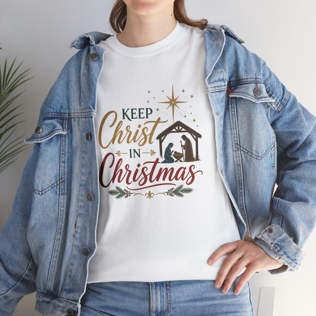 Keep Christ in Christmas T-Shirt | Nativity Christian Holiday Tee