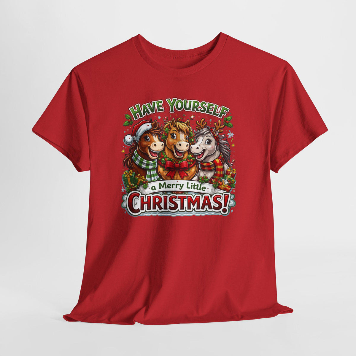 Merry Christmas Tee | Three Horses Holiday Design
