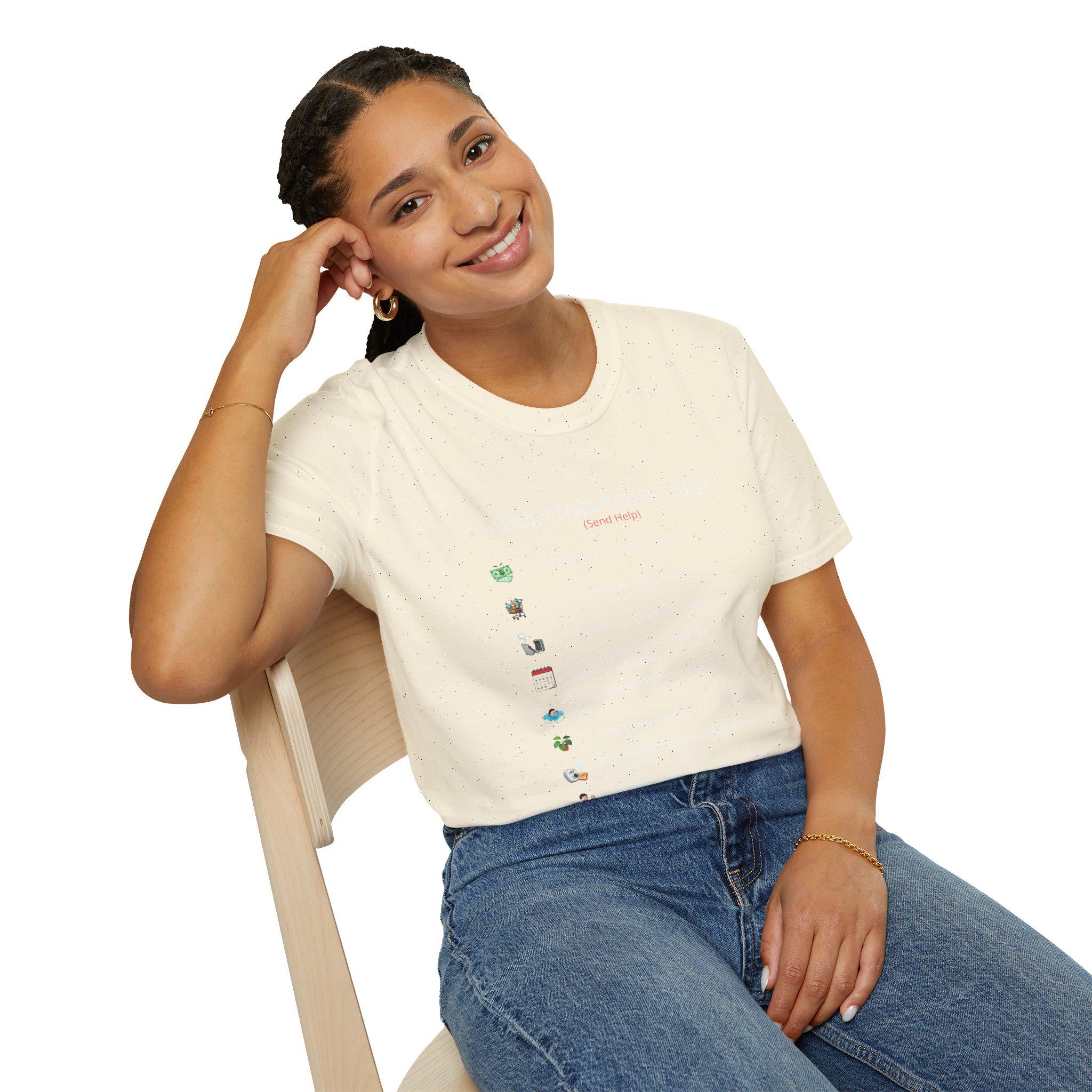 Adult To-Do List T-Shirt | Minimalist Humor Graphic Tee
