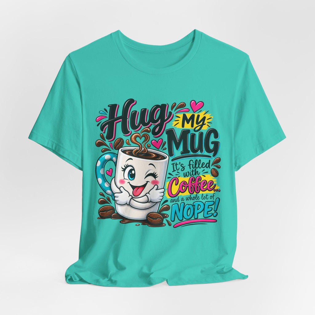 Coffee Mug Cartoon T-Shirt | Humorous Caffeine Lover Tee