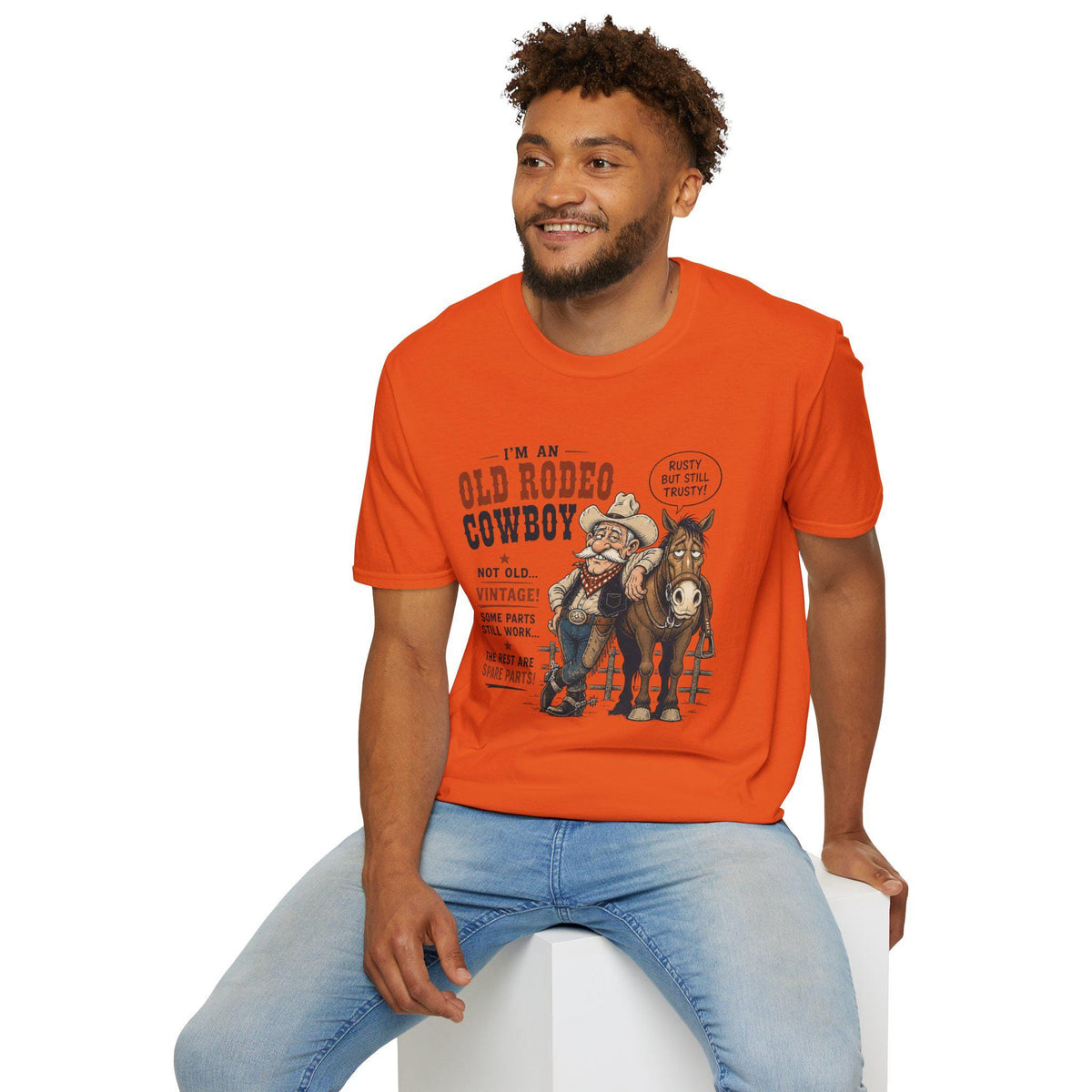 Old Rodeo Cowboy T-Shirt | Vintage Western Cowboy Graphic