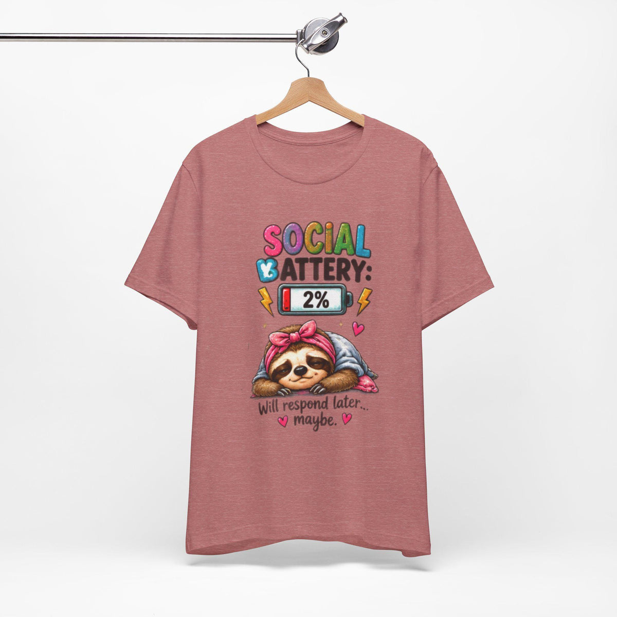 Social Battery Low Tee | Funny Introvert Shirt, Fun Sarcasm Tee Shirt, Bella Canvas Tee