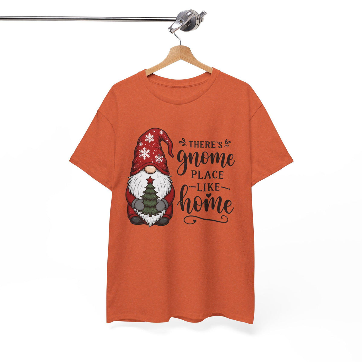 Gnome Place Like Home Tee | Christmas Gnome Holding Tree