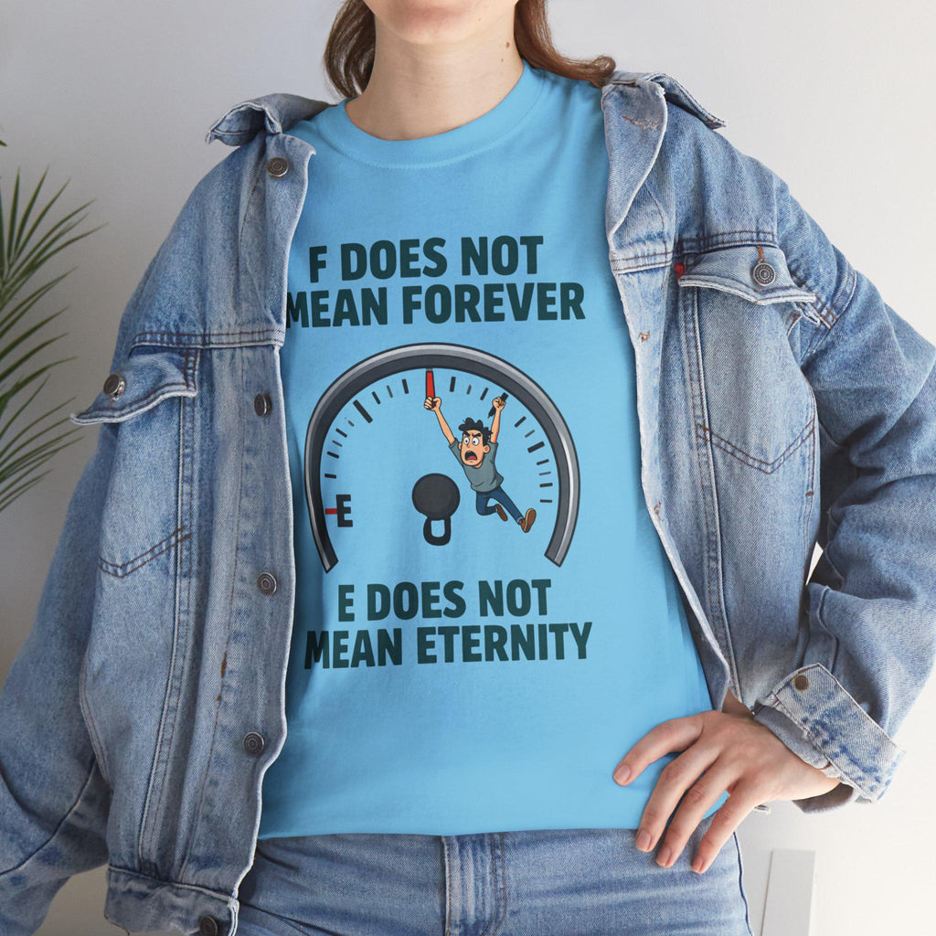 Fuel Gauge Humor T-Shirt | Automotive Wit Graphic Tee