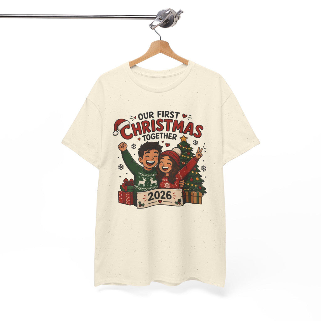 Our First Christmas Together 2026 Tee | Couple Holiday Shirt, Christmas Tree Illustration