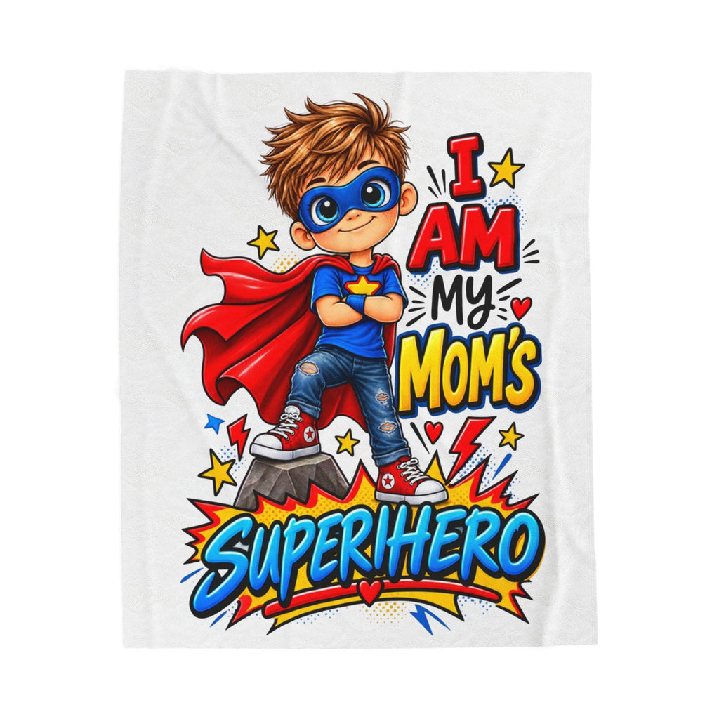 Kids Superhero blanket, cozy kid throw, mom superpower