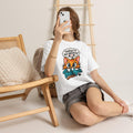 Humorous Cat T-Shirt, Wide-Eyed Cat Peek, Cotton Crew Neck Tee