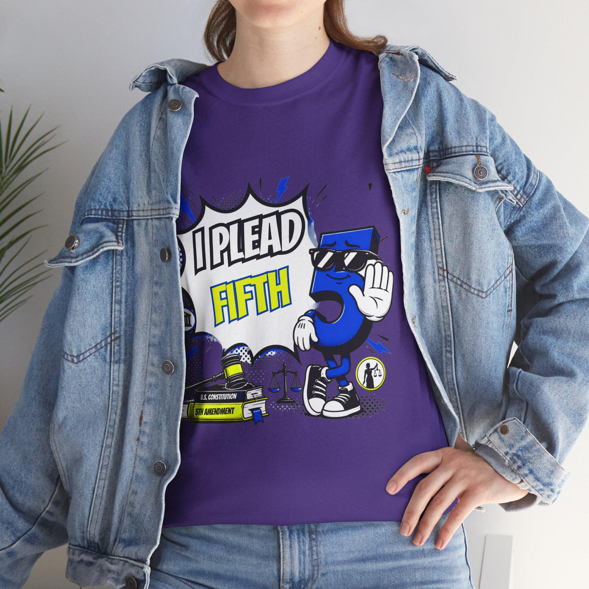 I Plead Fifth graphic Tee | Funny 5th Amendment design, Lawyer Rights Shirt