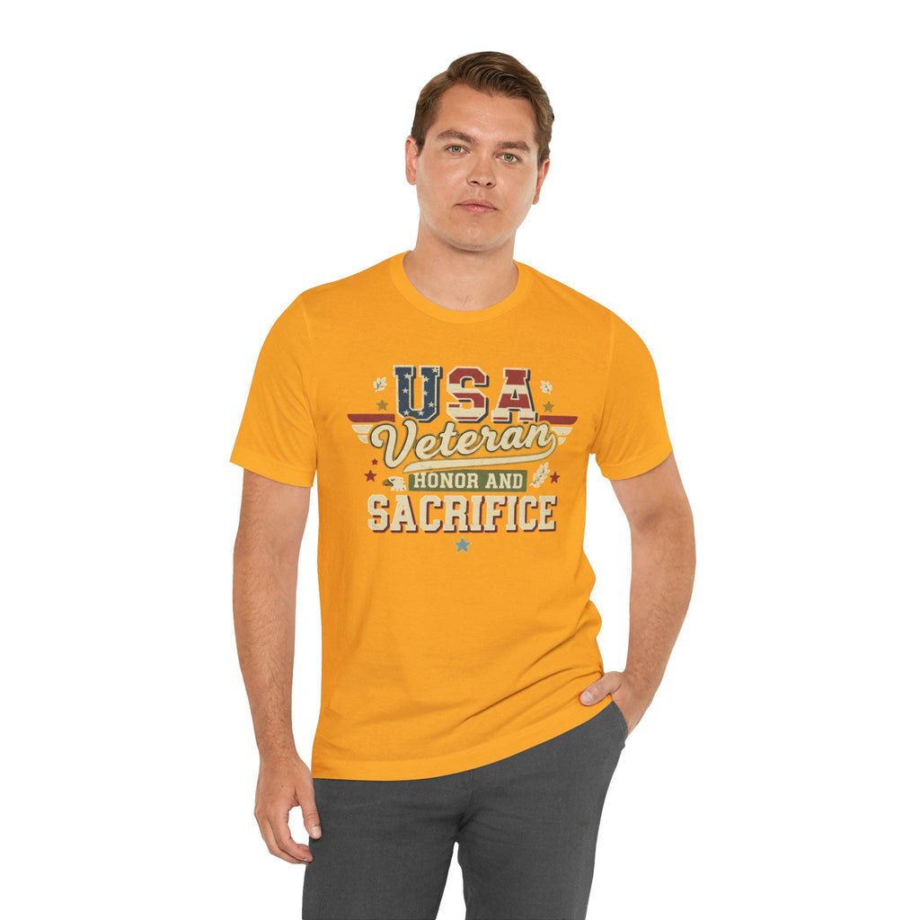 USA Veteran Honor and Sacrifice T-Shirt | Patriotic Military Tee