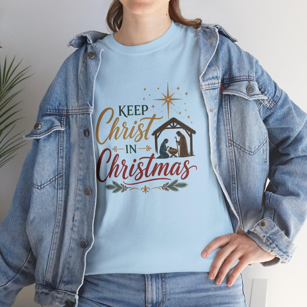 Keep Christ in Christmas T-Shirt | Nativity Christian Holiday Tee