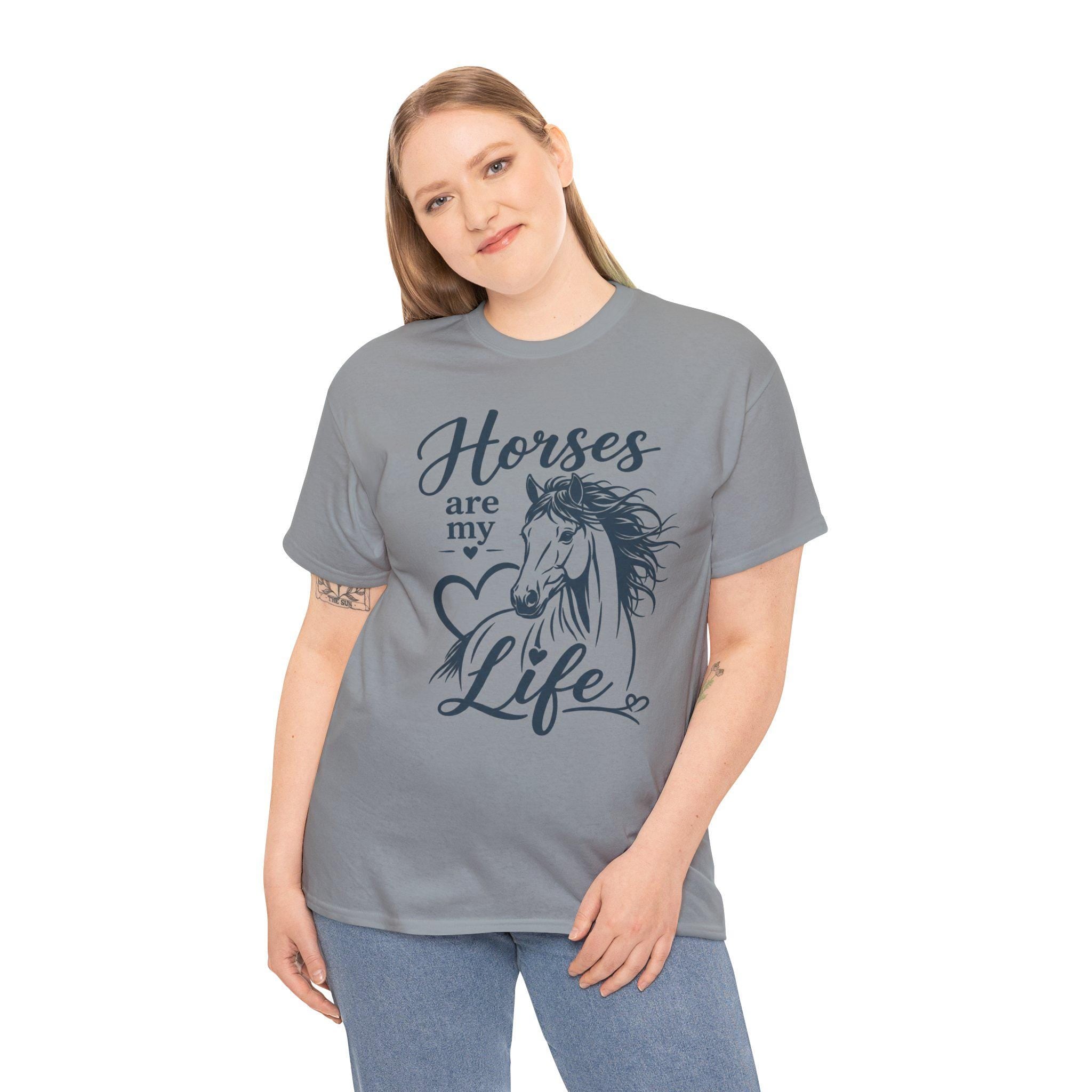 Horses Are My Life shirt Tee | Horse sketch, heart design