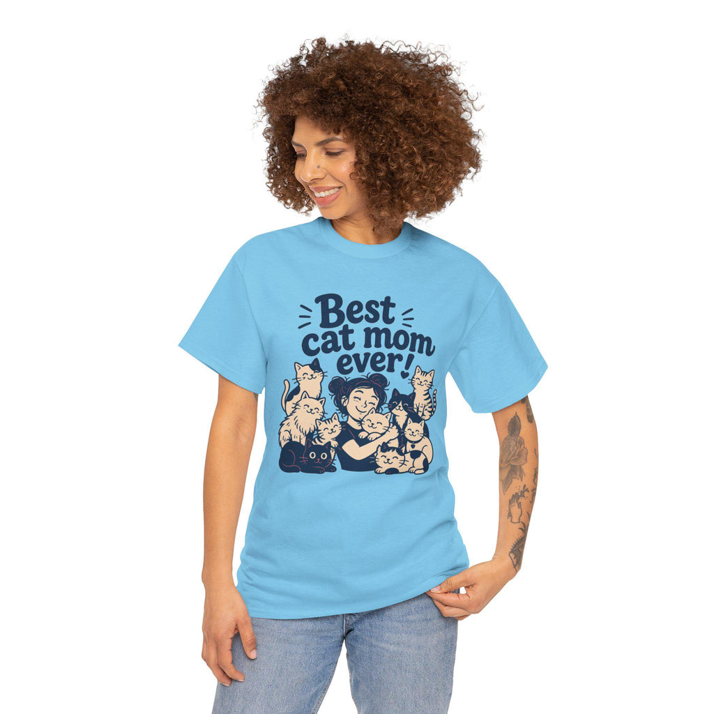 Cat Mom T-Shirt | Playful Clowder, Vintage Palette Graphic Tee