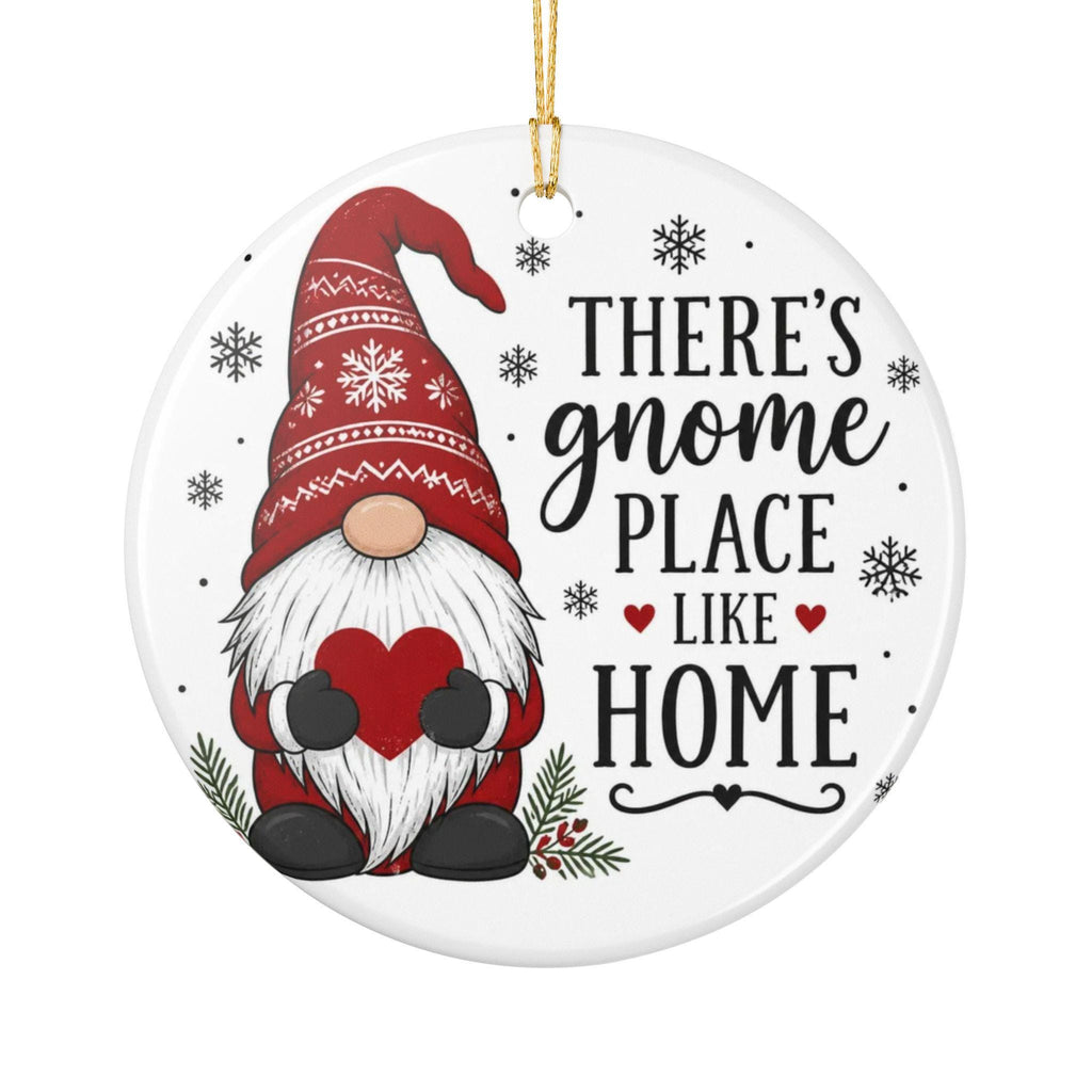 Gnome Merry Christmas Ceramic Ornament | Gnome Holiday Decoration