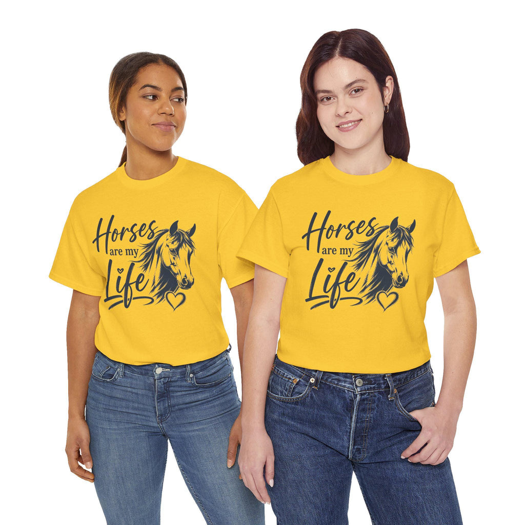 Horses Are My Life tee | Horse Lover Graphic Shirt, Equestrian Design