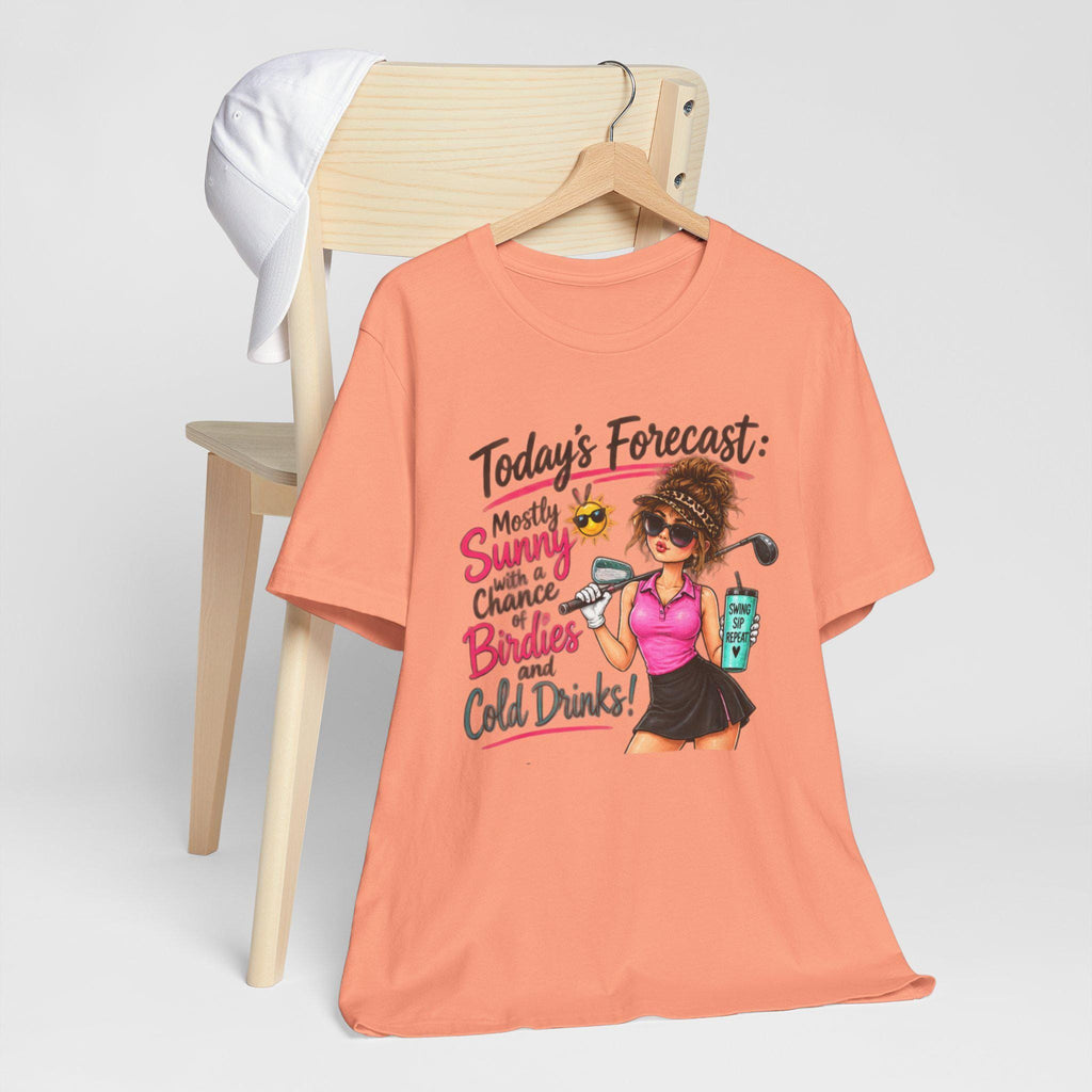 Womens Golf Shirt, Sunny Birdies Cold Drinks Graphic Tee