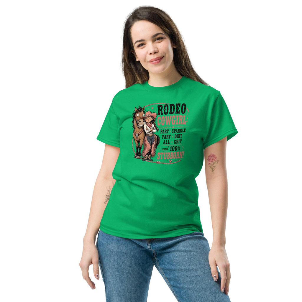 Rodeo Cowgirl Tee: Part Sparkle, Part Dirt, All Grit Unisex Shirt