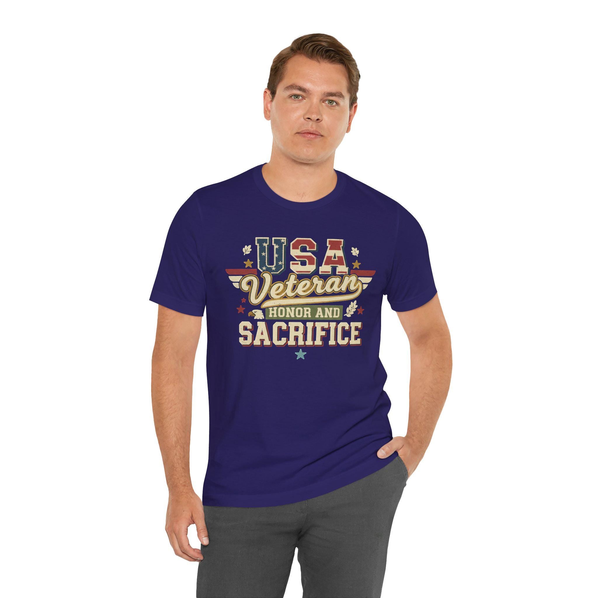 USA Veteran Honor and Sacrifice T-Shirt | Patriotic Military Tee