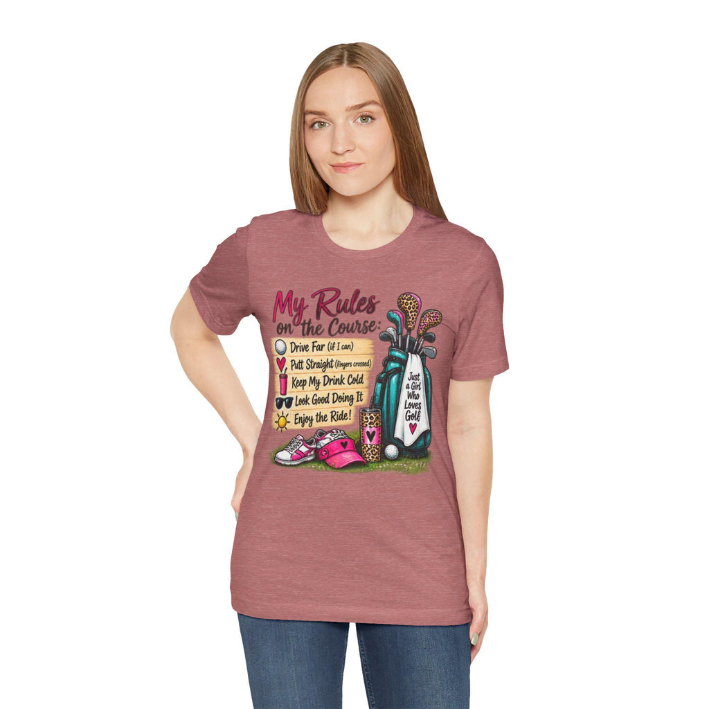 Golf Course Rules Tee | Women's Humorous Golf Shirt
