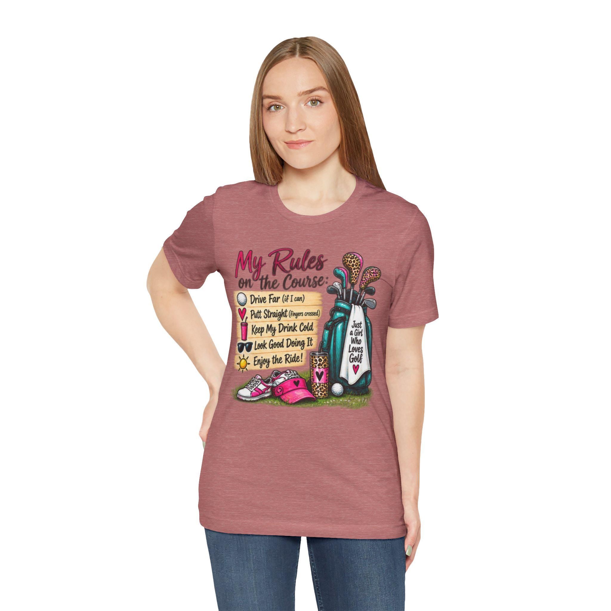 Golf Course Rules Tee | Women's Humorous Golf Shirt