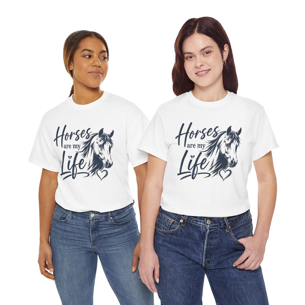 Horses Are My Life tee | Horse Lover Graphic Shirt, Equestrian Design