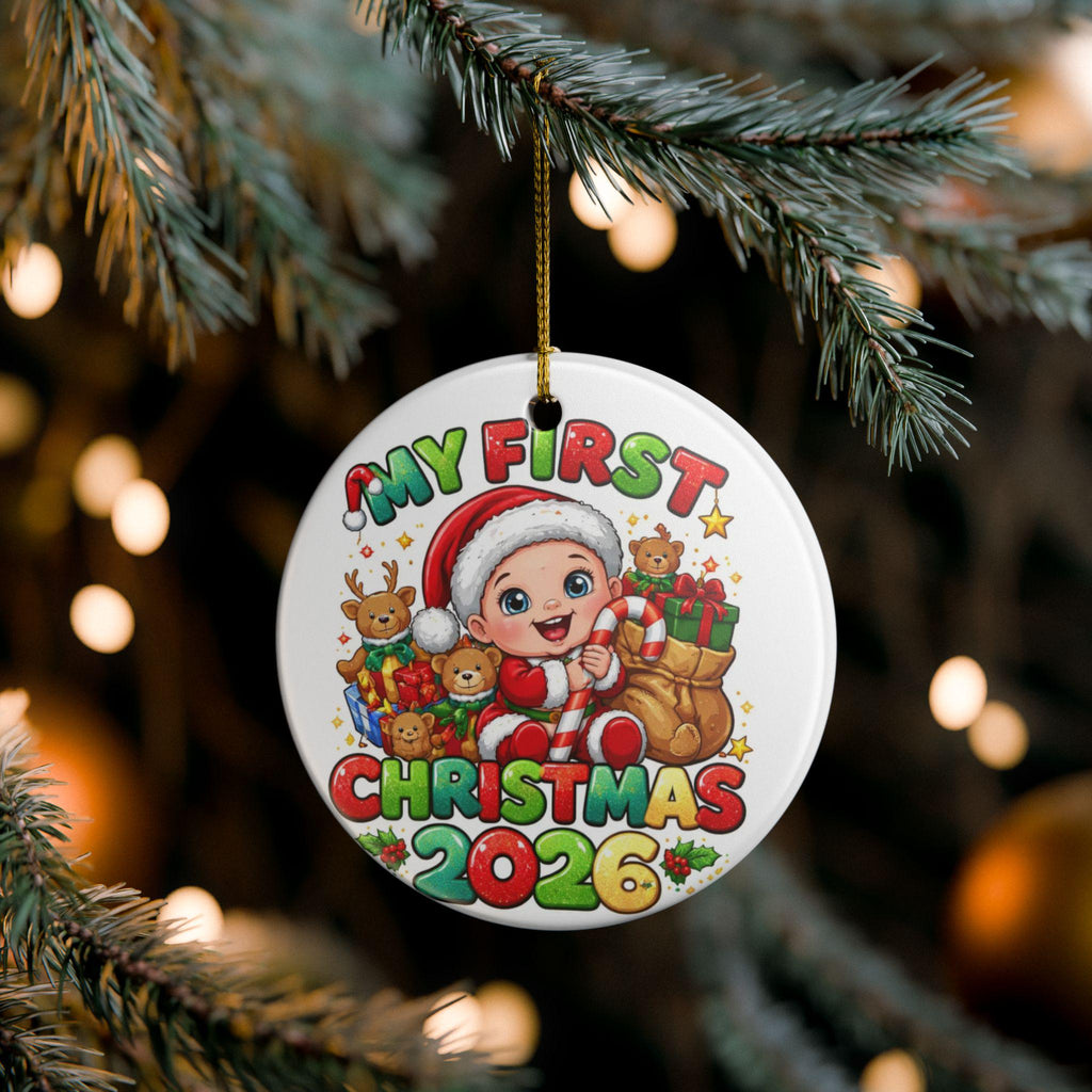 My First Christmas 2026 Baby Ornament | Ceramic Ornament