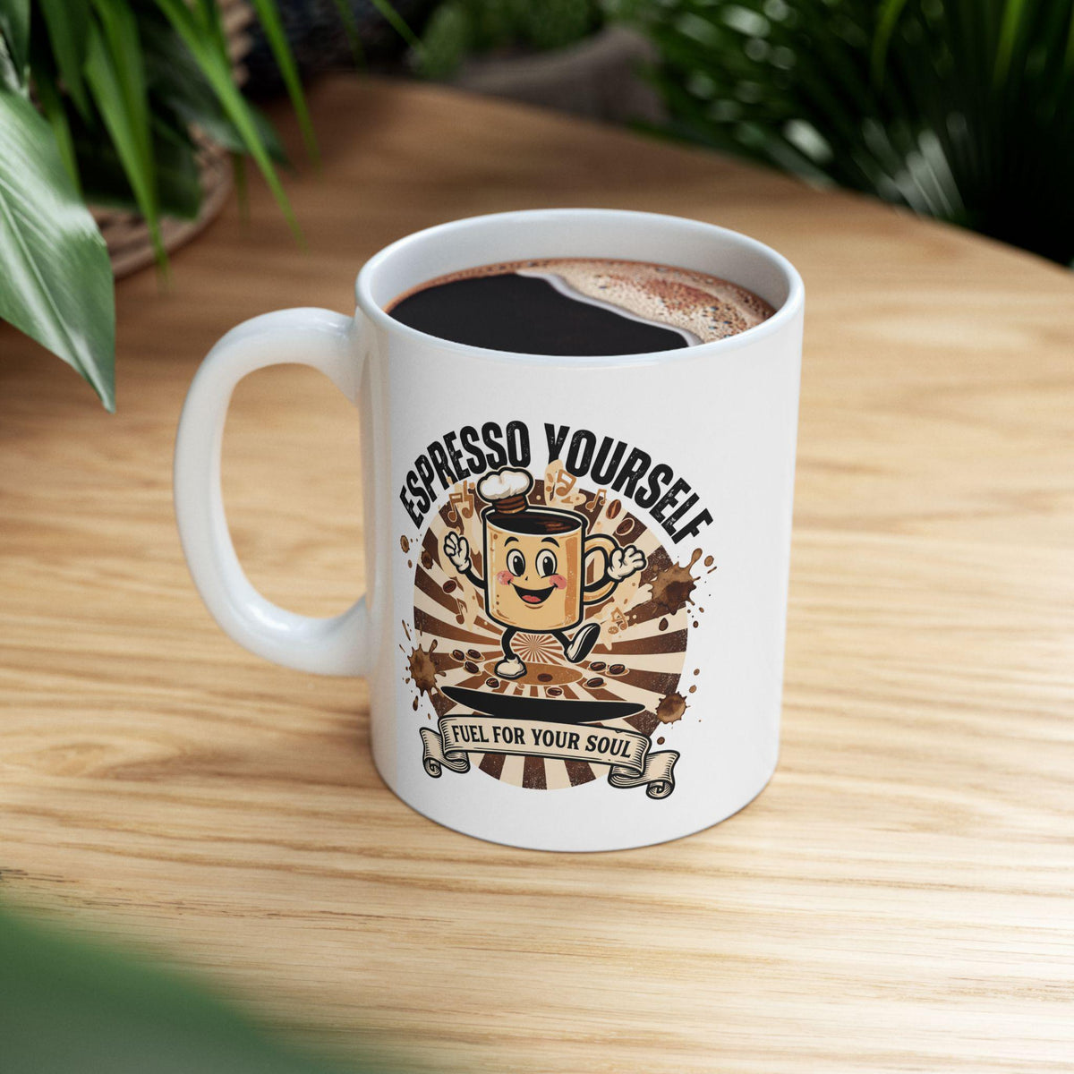Espresso Yourself Funny Coffee Mug, Cute Ceramic Coffee Lover Gift, 11oz 15oz Espresso Mug, Barista Gift, Office Coffee Mug for Her and Him