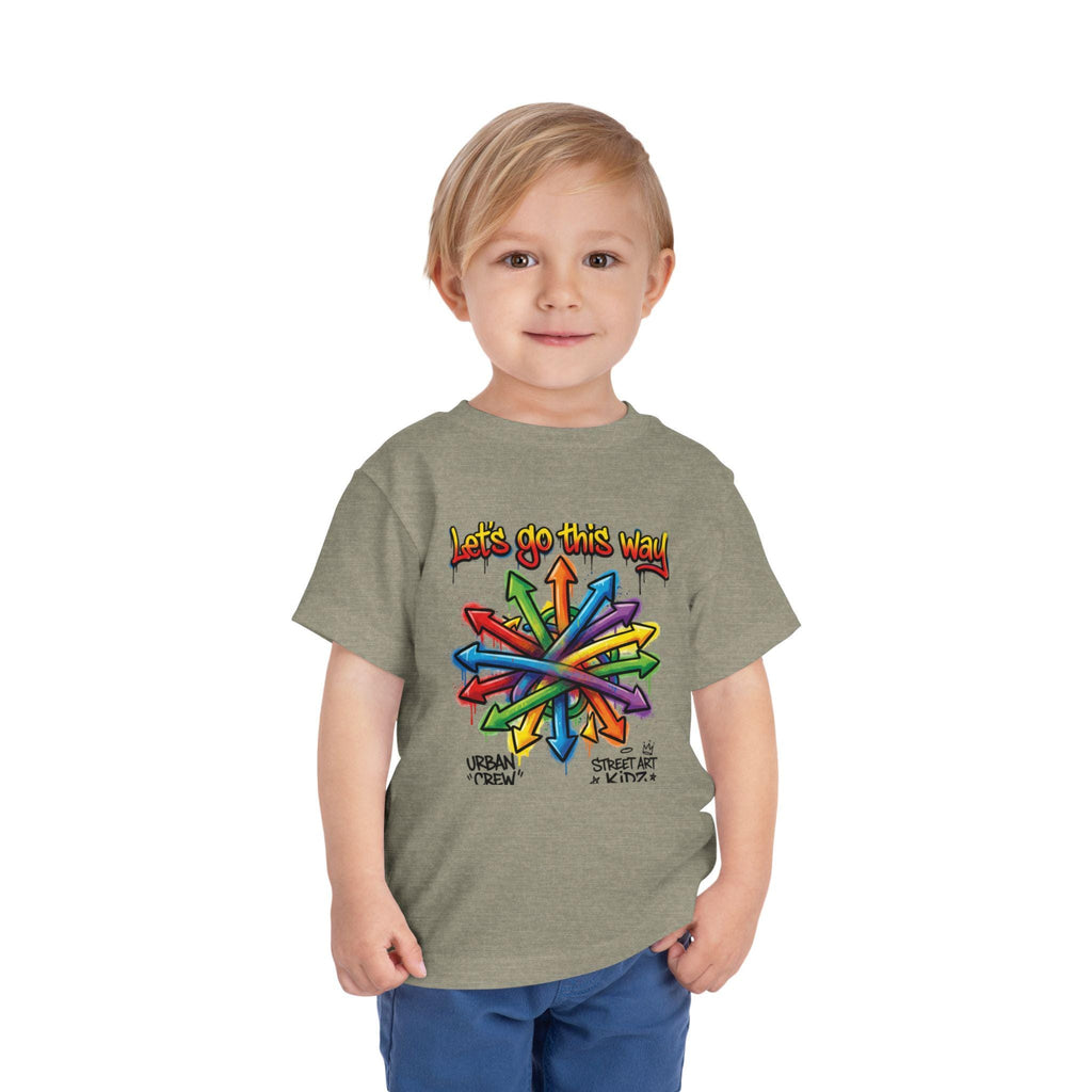 Colorful Arrow Toddler T-Shirt, Cute Graphic Tee for Toddler Boy Girl, Playful Kids Shirt, Unisex Toddler Birthday Gift Tee
