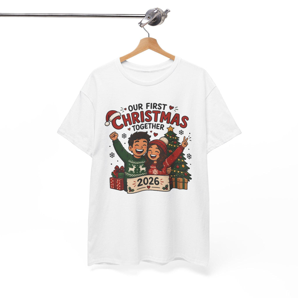 Our First Christmas Together 2026 Tee | Couple Holiday Shirt, Christmas Tree Illustration