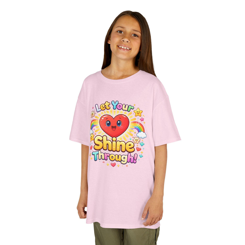 Kids Rainbow Heart Tee | Positive Quote, Stars, Clouds Graphic Shirt
