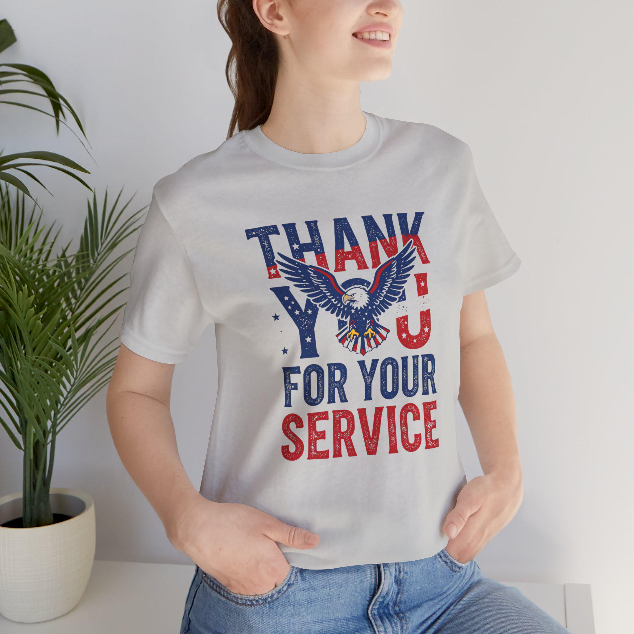 Thank You For Your Service T-Shirt | American Eagle Patriotic Military Tribute