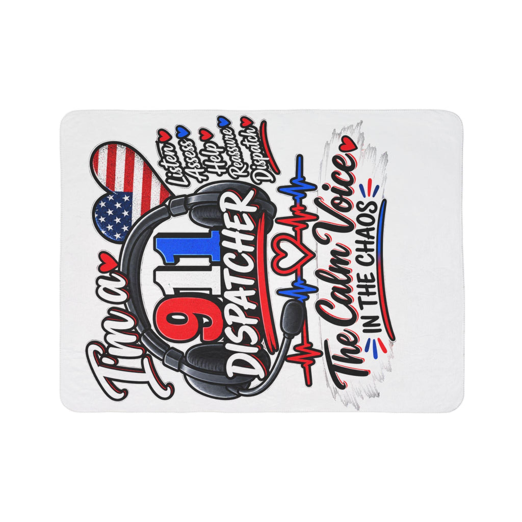 911 Dispatcher Fleece Sherpa Blanket | Calm Voice in Chaos EMS Design