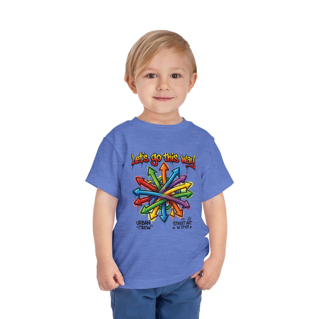 Colorful Arrow Toddler T-Shirt, Cute Graphic Tee for Toddler Boy Girl, Playful Kids Shirt, Unisex Toddler Birthday Gift Tee