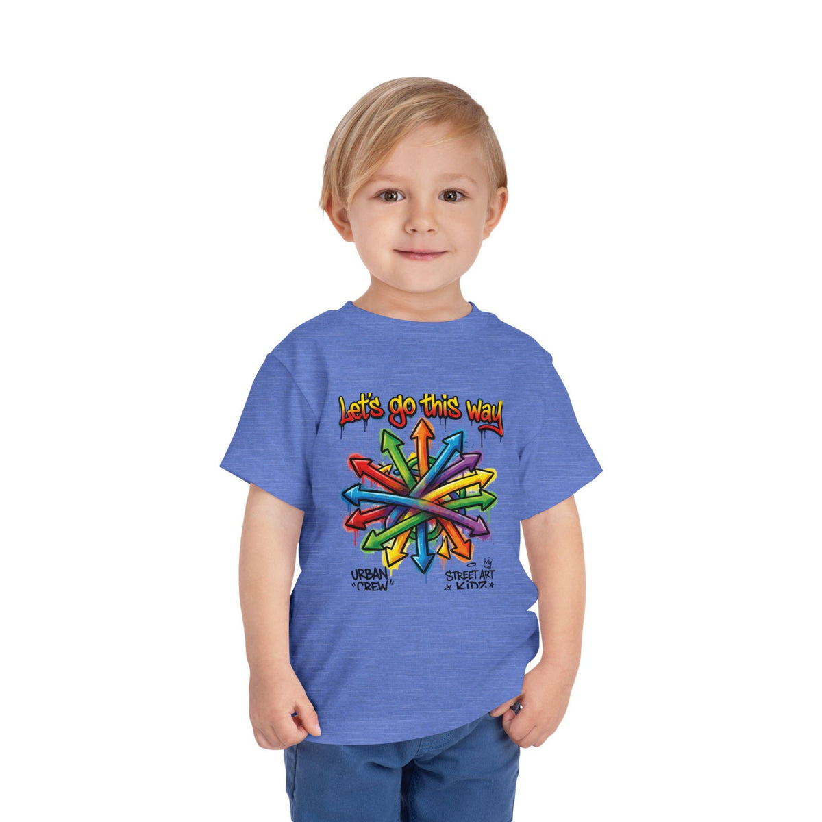 Colorful Arrow Toddler T-Shirt, Cute Graphic Tee for Toddler Boy Girl, Playful Kids Shirt, Unisex Toddler Birthday Gift Tee