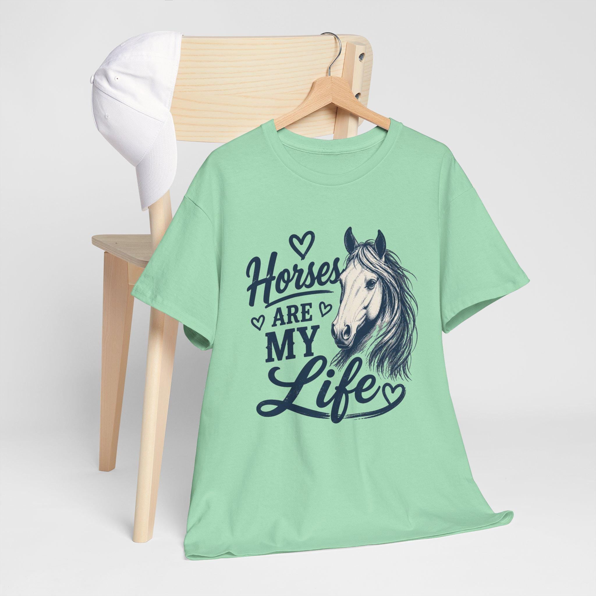 Horses Are My Life Tee | Horse Head Illustration, Equestrian Shirt