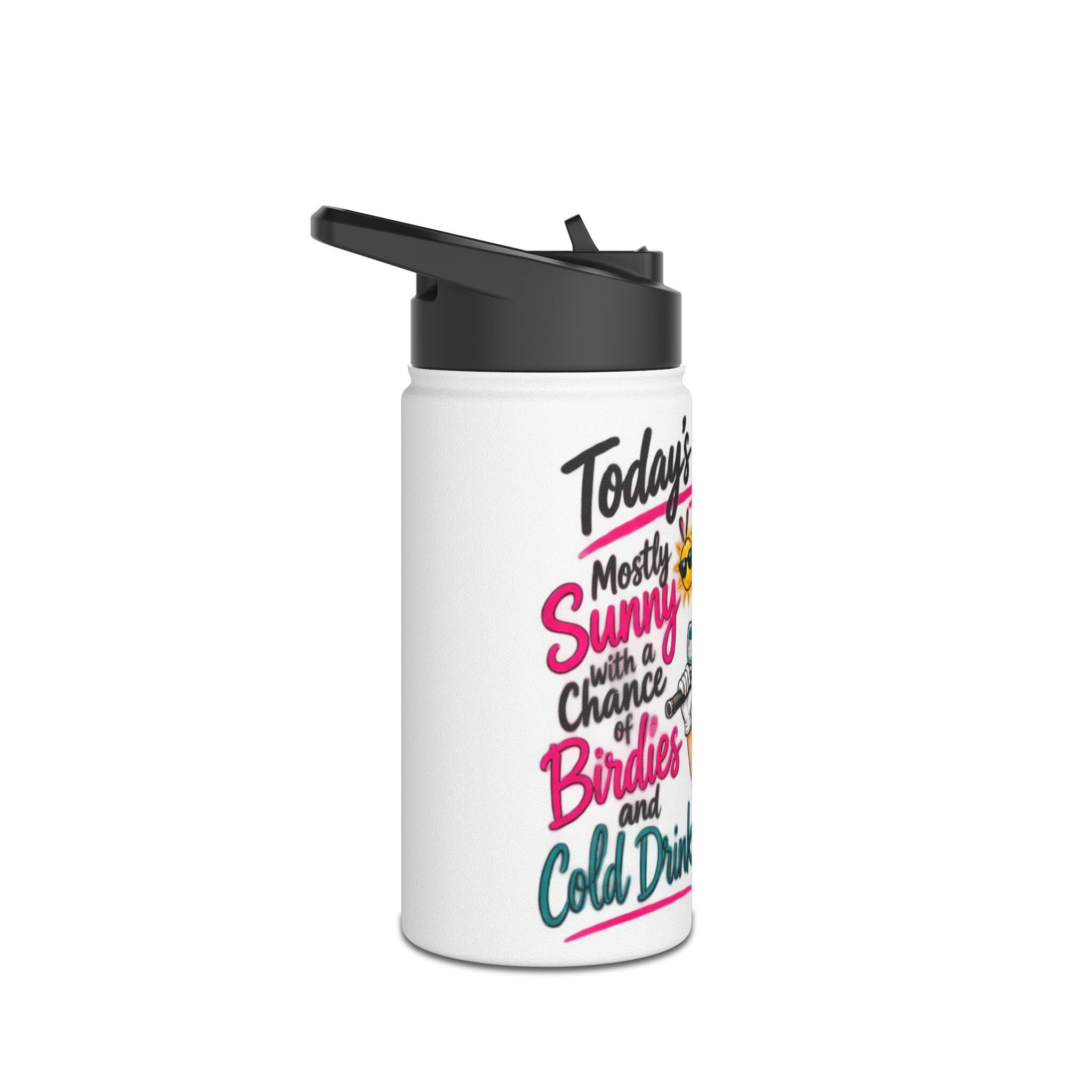 Golf Water Bottle, Stainless Steel Tumbler, Cold Drinks, Matte Grip, Gift