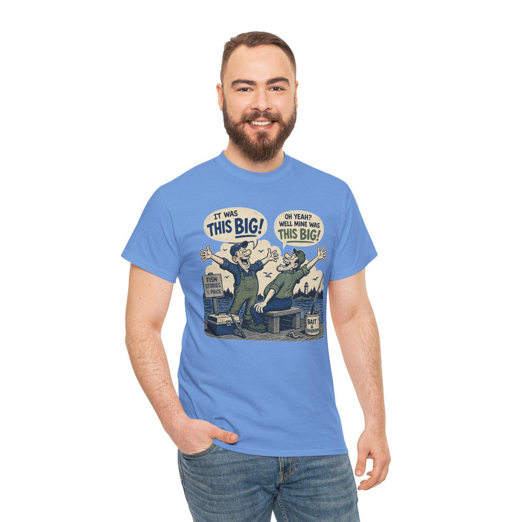 Fishing Tale This Big T-Shirt | Retro Cartoon Fishermen Tee