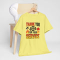 Thank You For Your Service Firefighter T-Shirt | Fire Helmet Flames Appreciation