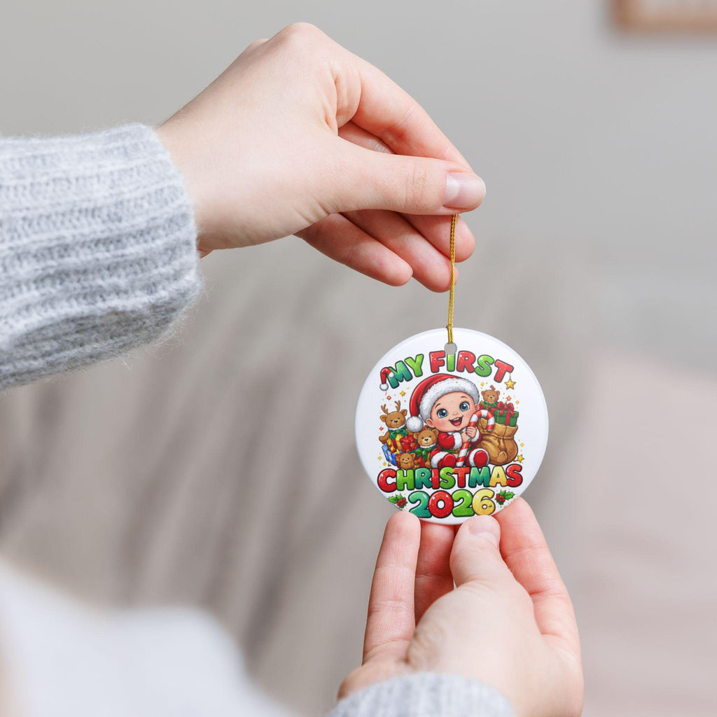 My First Christmas 2026 Baby Ornament | Ceramic Ornament
