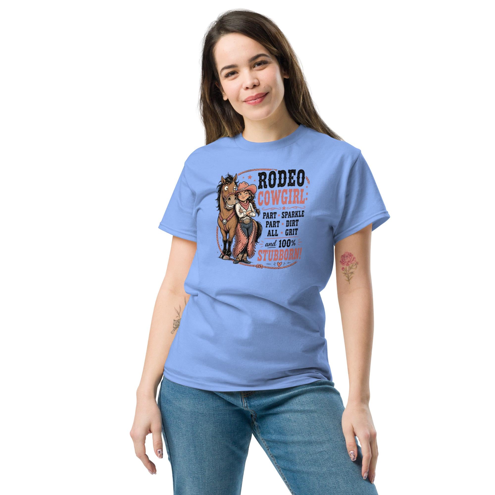 Rodeo Cowgirl Tee: Part Sparkle, Part Dirt, All Grit Unisex Shirt