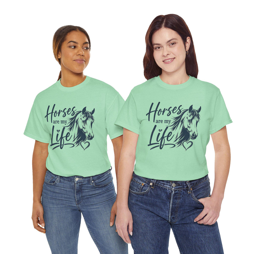 Horses Are My Life tee | Horse Lover Graphic Shirt, Equestrian Design