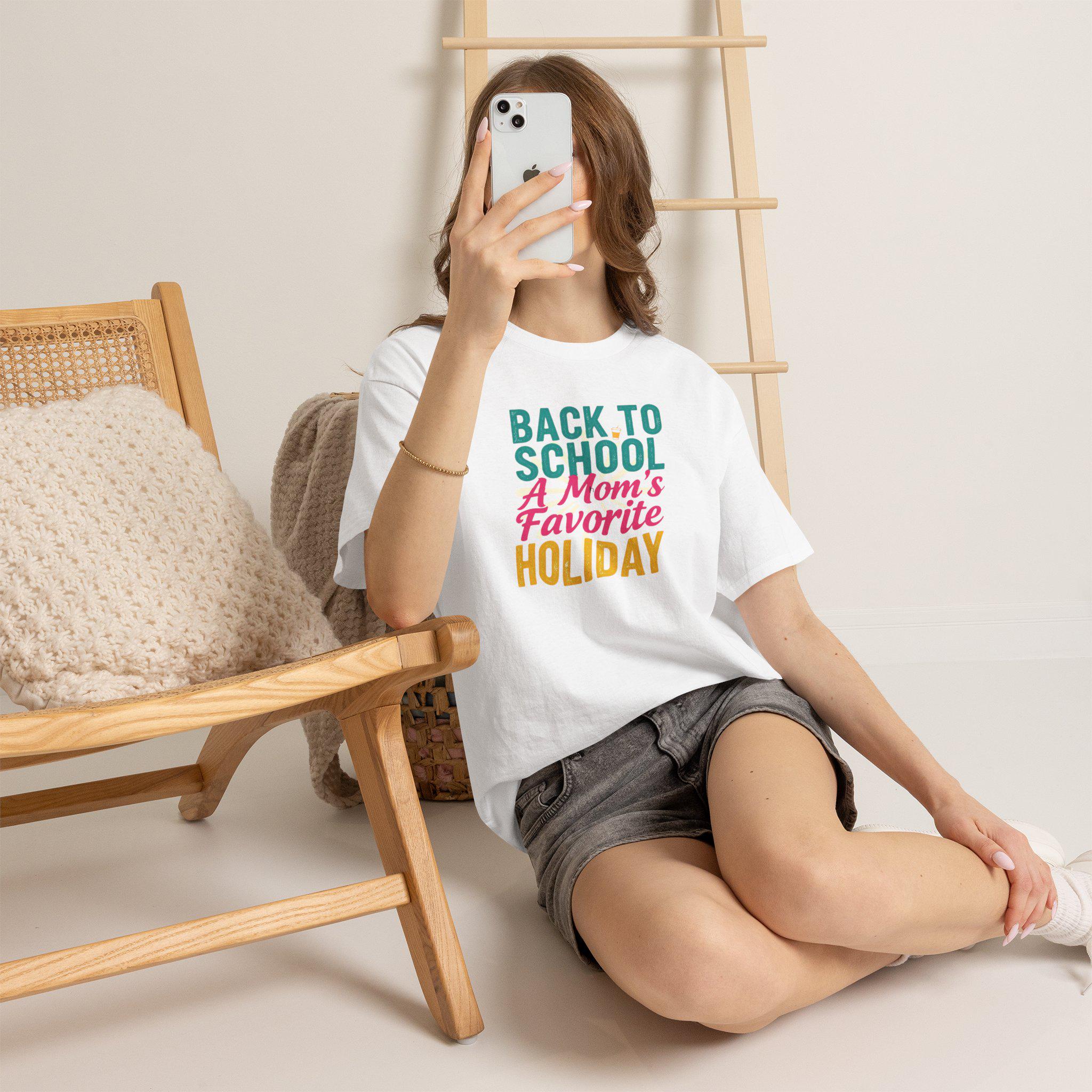Back to School A Mom's Favorite Holiday T-Shirt | Teacher Mom Tee
